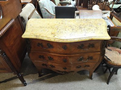 French marble top chest
