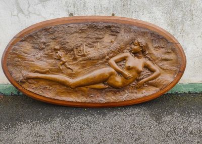 Oak framed french plaster plaque