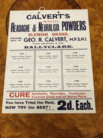 Old local 1950s calverts sign