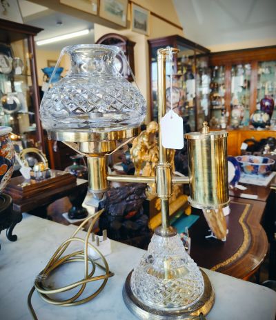 Cut glass lamp 