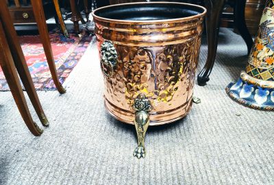 Copper & brass, coal / log / bucket