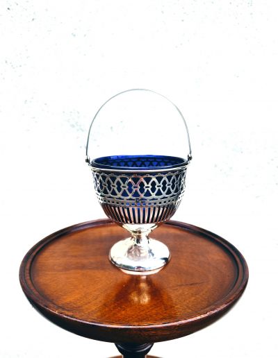 Sterling silver basket with liner