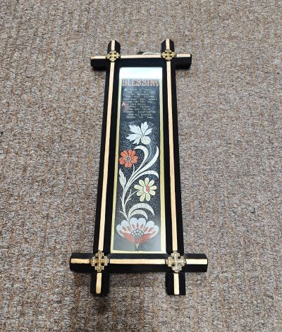 Victorian framed silkwork