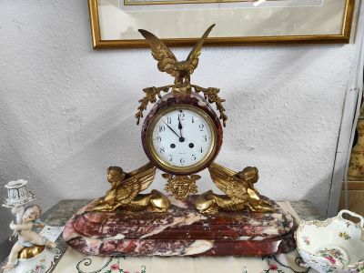 19th century french marble & ormolu clock