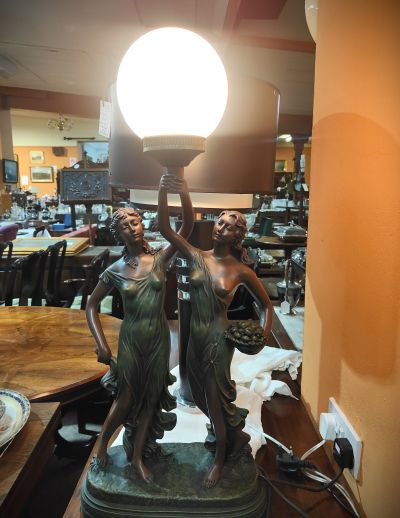 Modern lamp with circular / bowl shade 