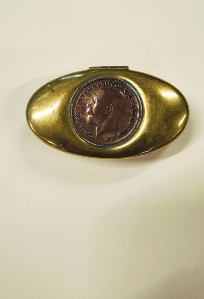 Welsh brass snuff box