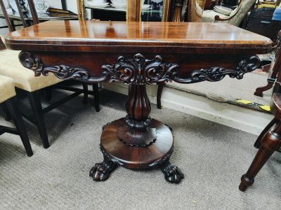 Victorian rosewood tea table
