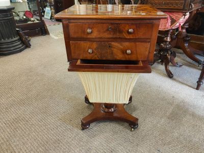 Victorian walnut games / work table