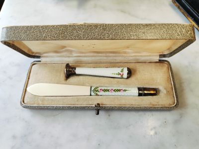 Silver & enamel set
