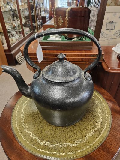 Victorian cast iron kettle
