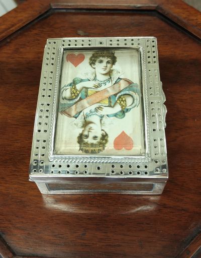 Silver cribbage box