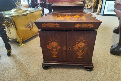 Victorian rosewood dressing table box