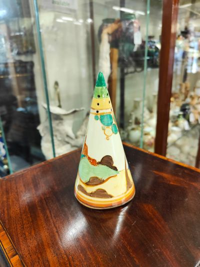 Clarice cliff bizarre conical sugar sifter 