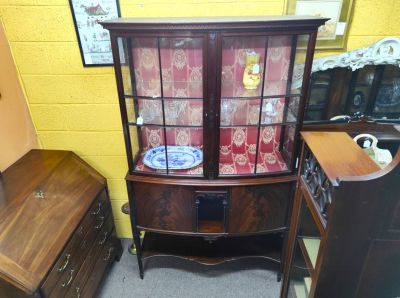 Edwardian mahogany display cabinet