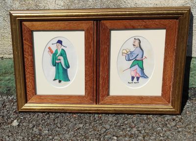 Framed chinese silk