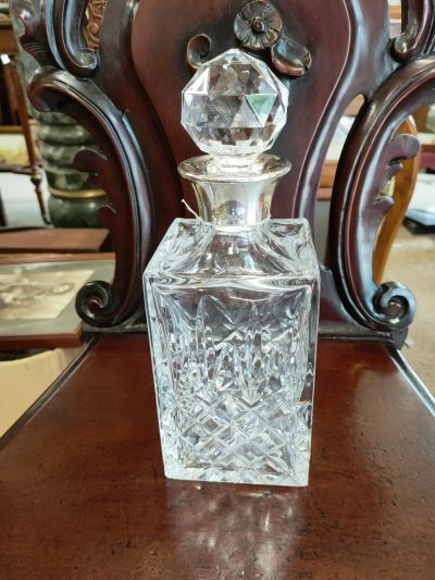 Silver mounted decanter