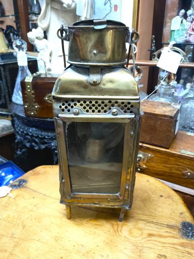 Antique brass ships lamp
