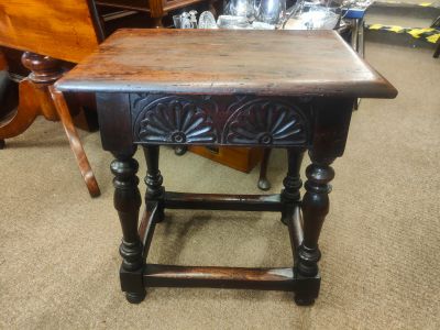 18th century oak stool