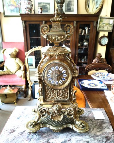 Late victorian brass clock