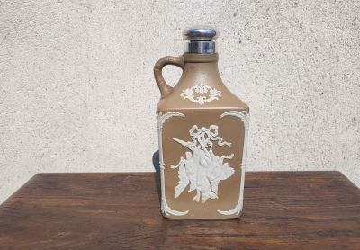 Silver topped flask