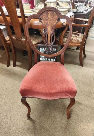 Edwardian mahogany inlaid chair