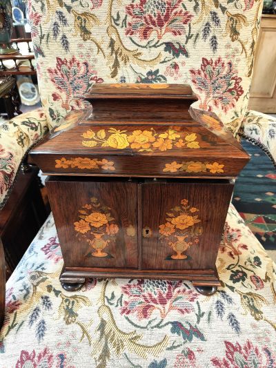 Victorian rosewood dressing table box