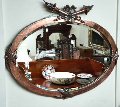 Copper framed mirror