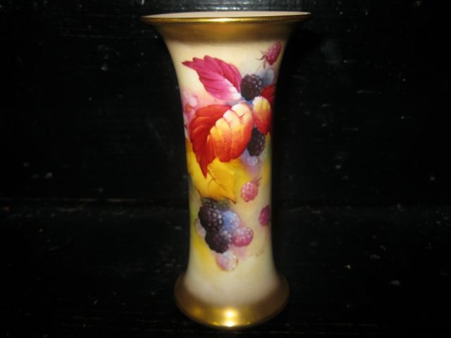 Hand painted Royal Worcester Vase