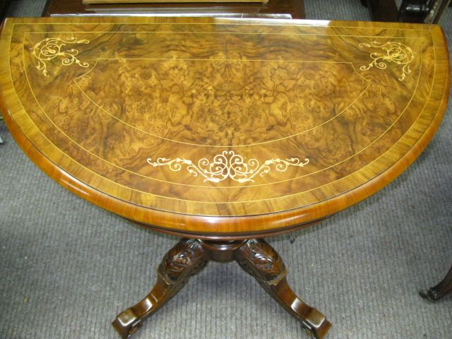 A victorian burr-walnut card table