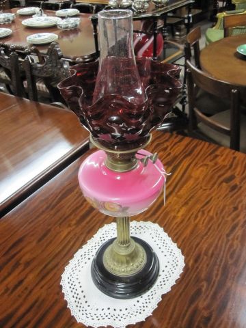 A victorian oil lamp
