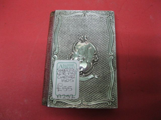 Silver front note pad