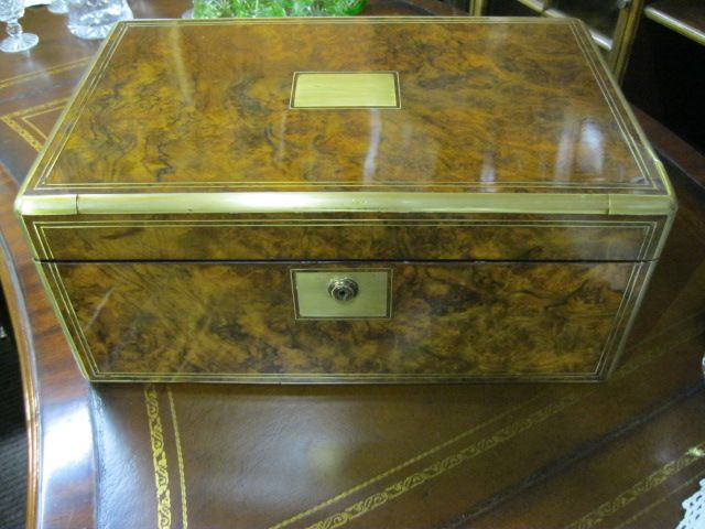 Victorian walnut writing box 