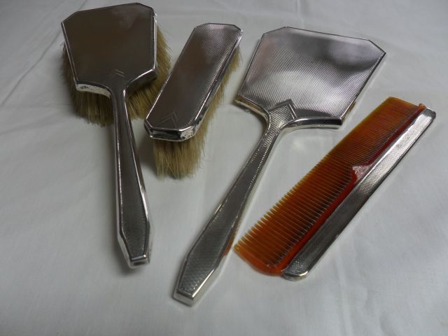 Silver Dressing Table Set