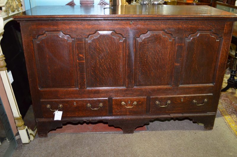 Large oak mule chest