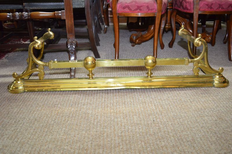Victorian brass fender 