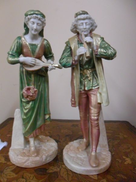 Pair of Royal Worcester Figures, Signed Hadley.