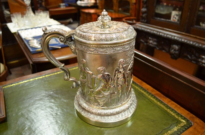 19th century Plated Tankard