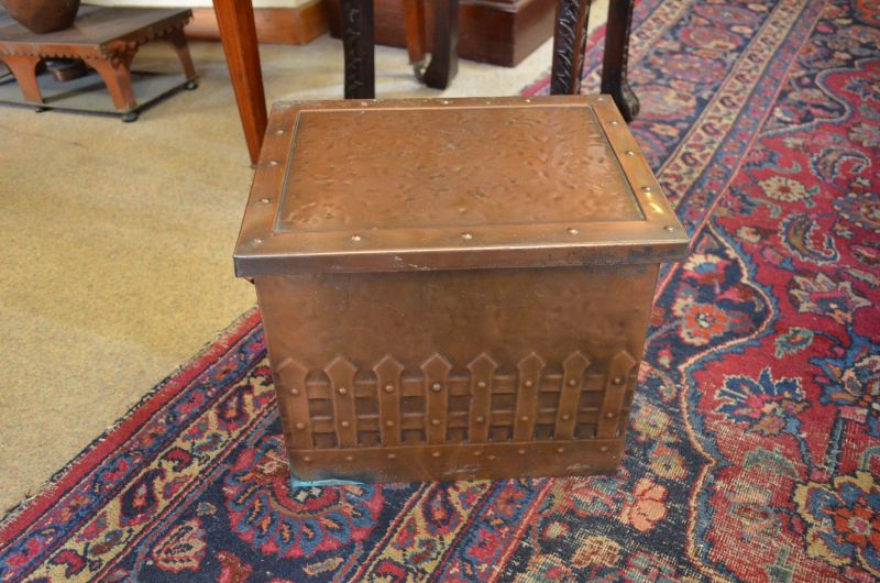 Copper coal box