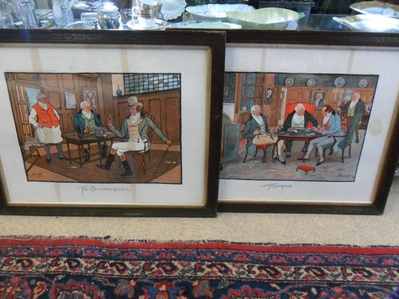 Pair of coloured prints, by stanley cook