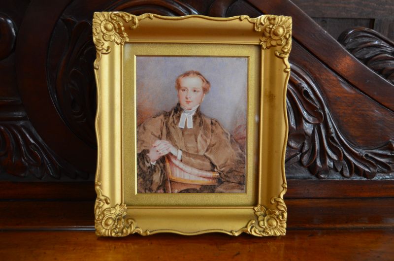 19th century miniature in gilt frame