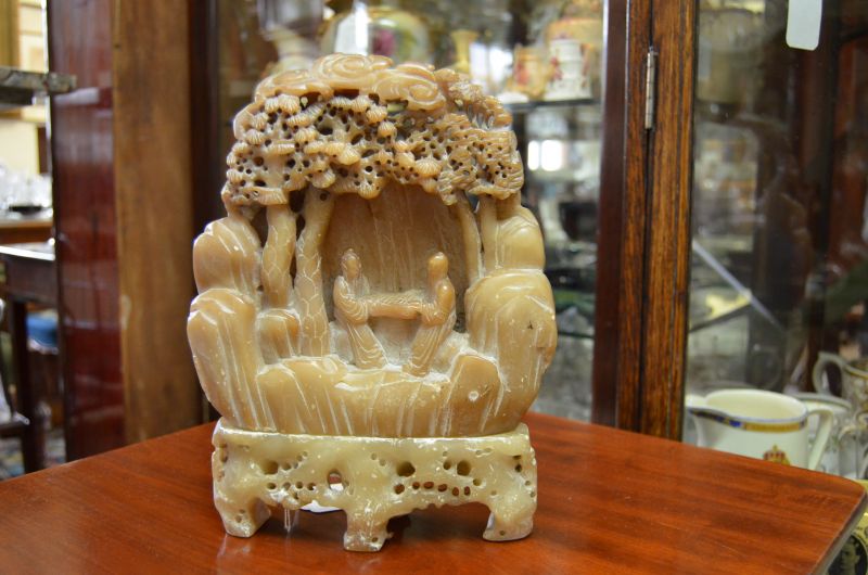 Antique chinese carved soap stone