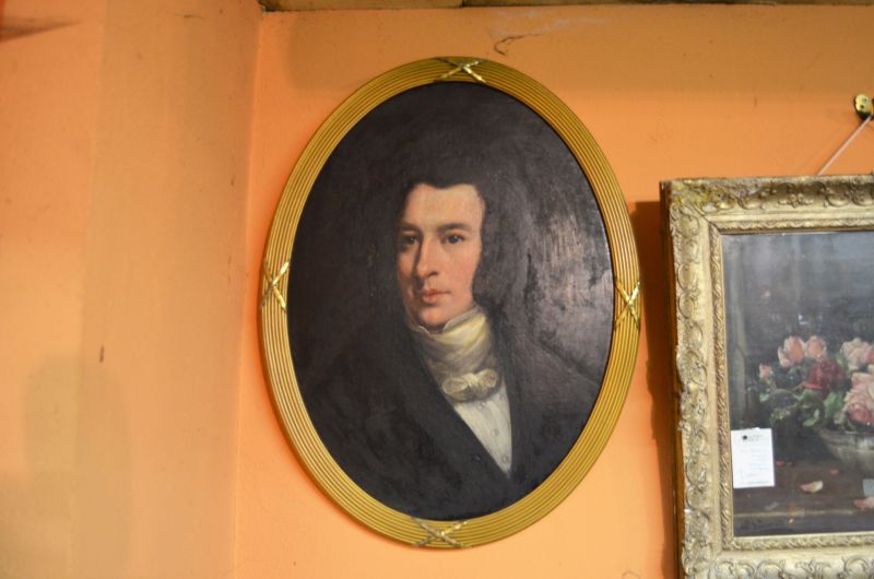 Pair of gilt framed oil portraits