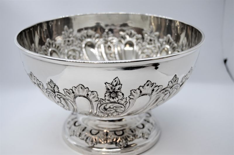 Silver victorian rose bowl
