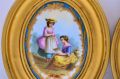 Pair of gilt framed painted porcelain panels Thumbnail 3