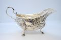 Victorian silver sauce boat Thumbnail 2