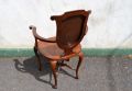 Mahogany leather back armchair Thumbnail 3