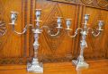Pair silver candleabra Thumbnail 4