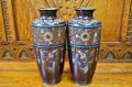 Pair of cloisonne vases Thumbnail 2