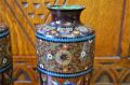 Pair of cloisonne vases Thumbnail 3