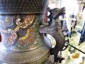 19th century chinese cloisonne vase on carved stand Thumbnail 4